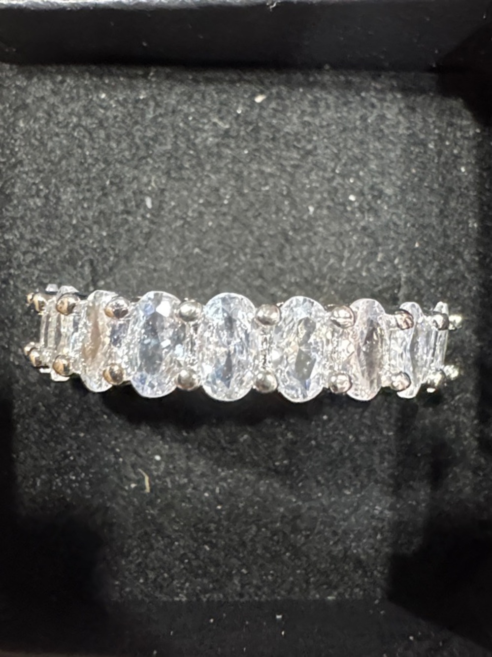 Silver Cubic Zirconia Eternity Band - Women Jewelry